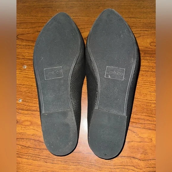 Me Too Black Mules Pointed Toe Slip-On Shoes Size 7.5W - Picture 6 of 6